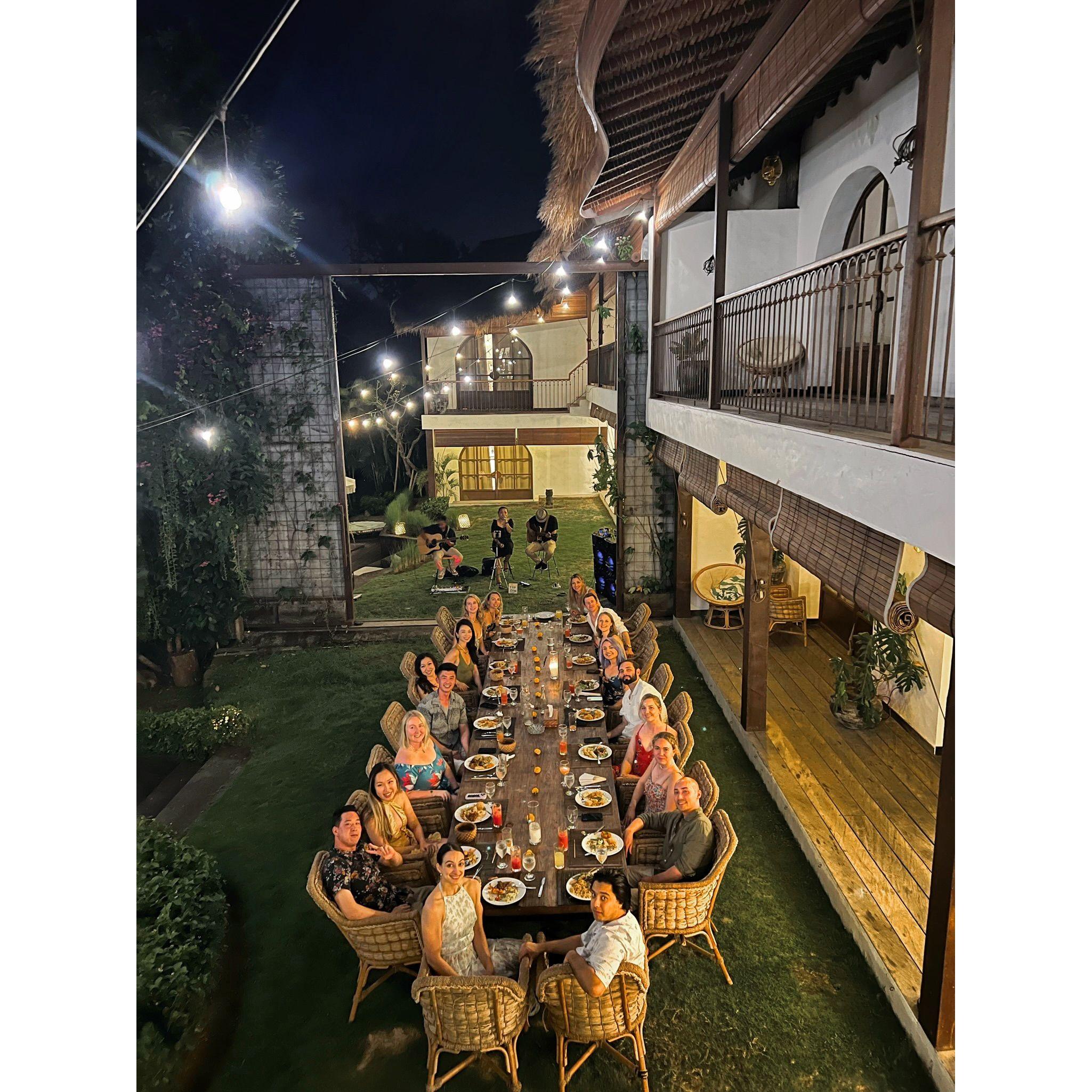 Matt hired a live band for Karolina & Alexys' 30th birthday celebration in Bali. They traveled in from a neighboring city and were incredible