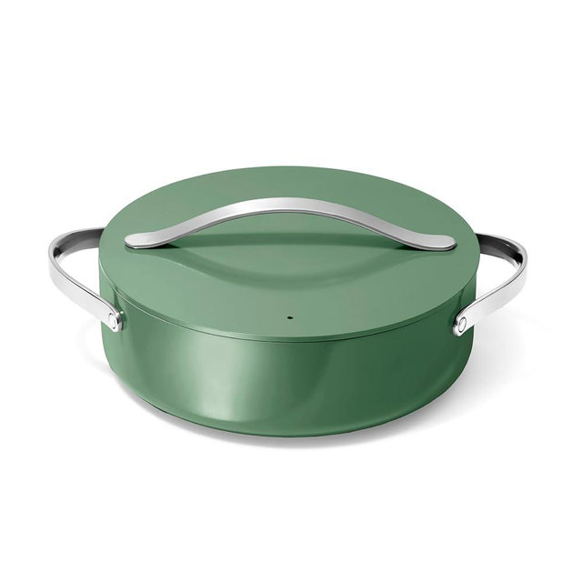Caraway Rondeau - 6 Qt Non-Stick Pan with Lid - Free From Forever Chemicals - Perfect for Searing, Braising, & Roasting - Sage