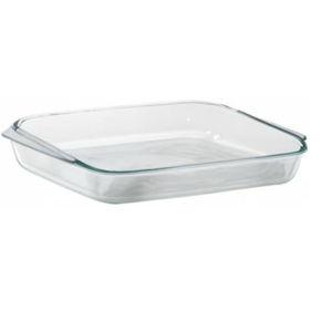 Pyrex (1) 233 3-Qt Rectangular Glass Baking Dish & (1) 233-PC Red Food Storage Lid – Clear Glass Bakeware – Perfect for Leftovers, Food Preparation and So much More - Made in the USA