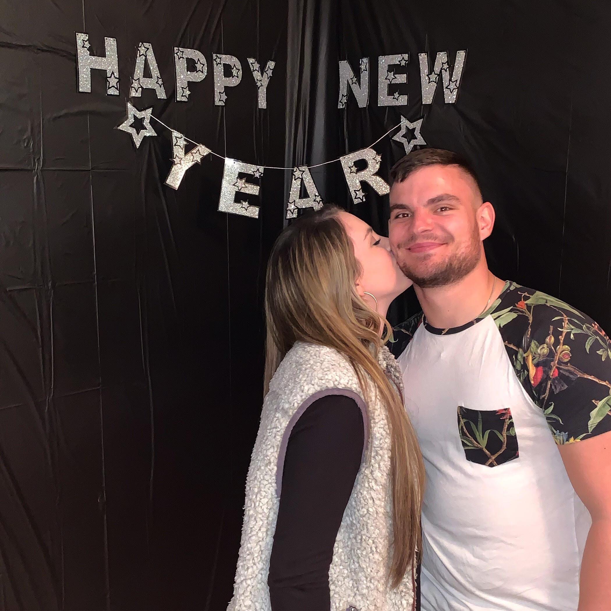 Our first New Years Eve kiss with many to come!