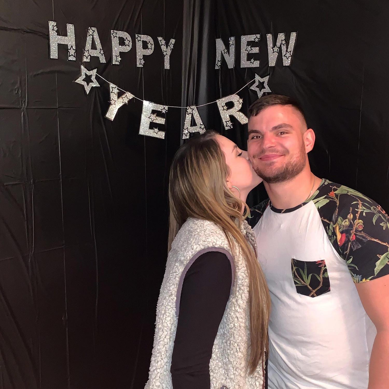 Our first New Years Eve kiss with many to come!
