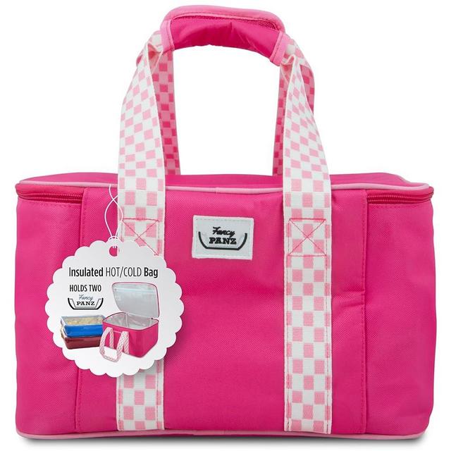 Fancy Panz Insulated Carrier, Casserole Carrier Bag for Hot or Cold Food, Casserole Tray Insulated Bag, Holds 2 Fancy Panz, Zippered Travel Bag for Potlucks & Parties, Pink