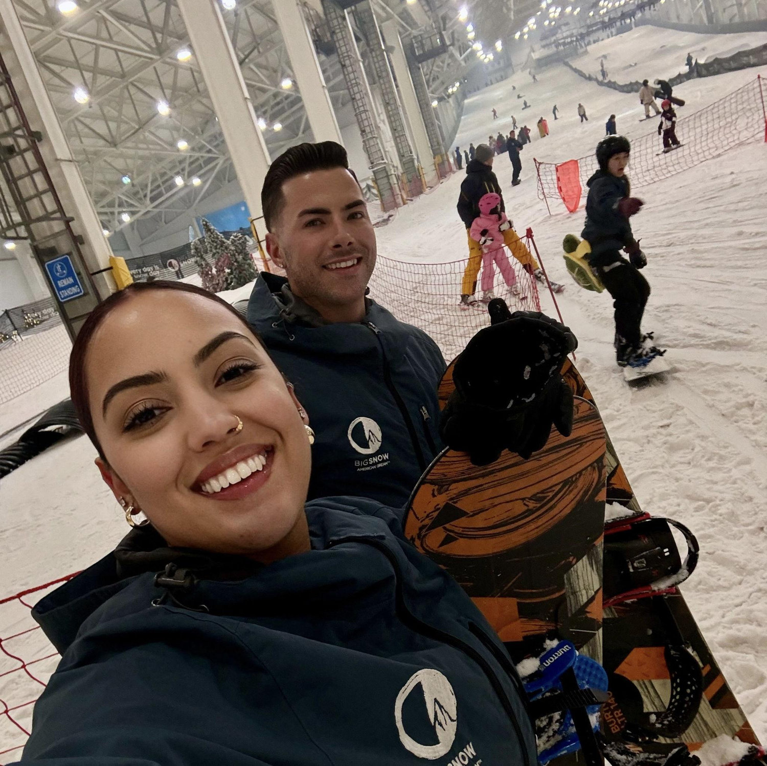 Our first time snowboarding