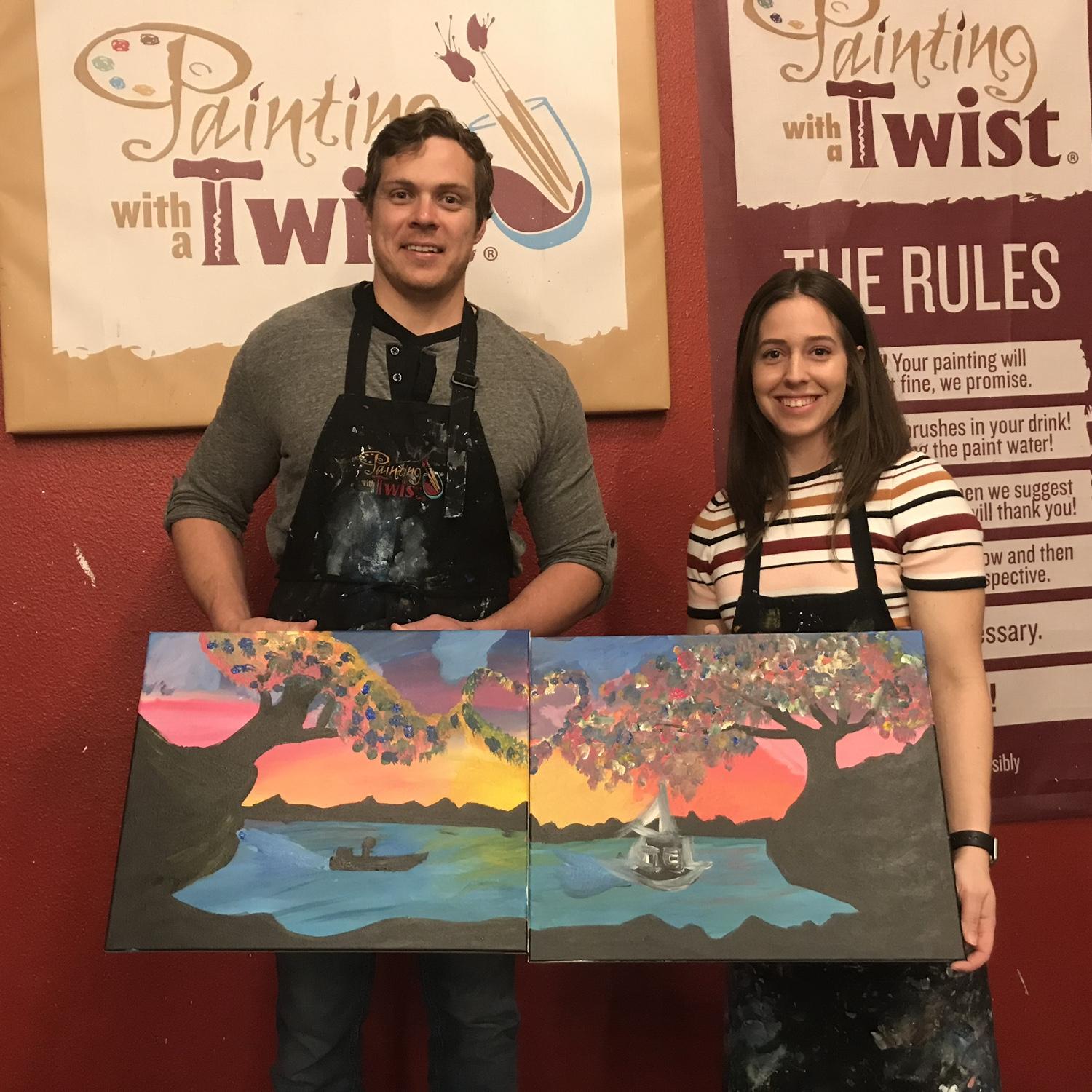 February 2020-Our first painting with a twist