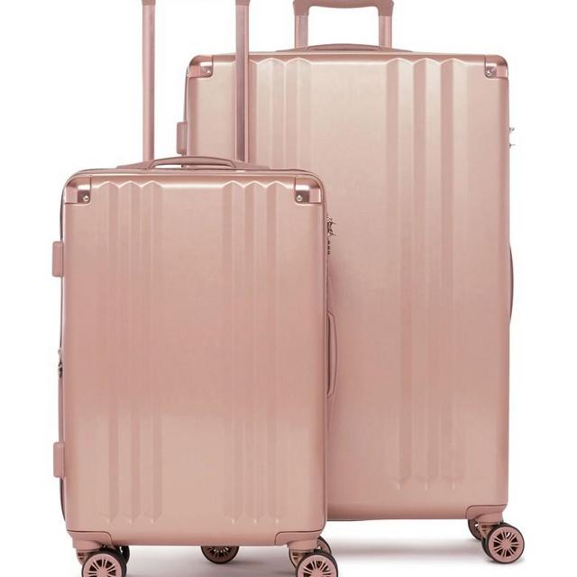 Ambeur 2-Piece Spinner Luggage Set (Rose Gold)