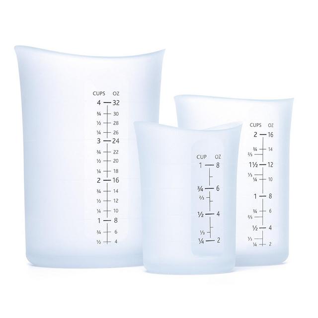 iSi Set of 3 Flexible Measuring Cups - 1, 2 and 4C. Capacity. Highly Ranked and Recommended