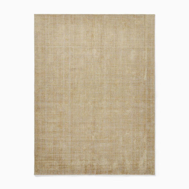 Glimmer Handwoven Wool Rug, Honey, 5'x8'