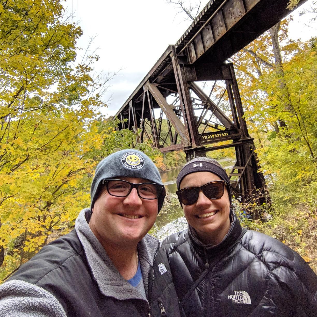 Hiking in Grand Ledge, MI.