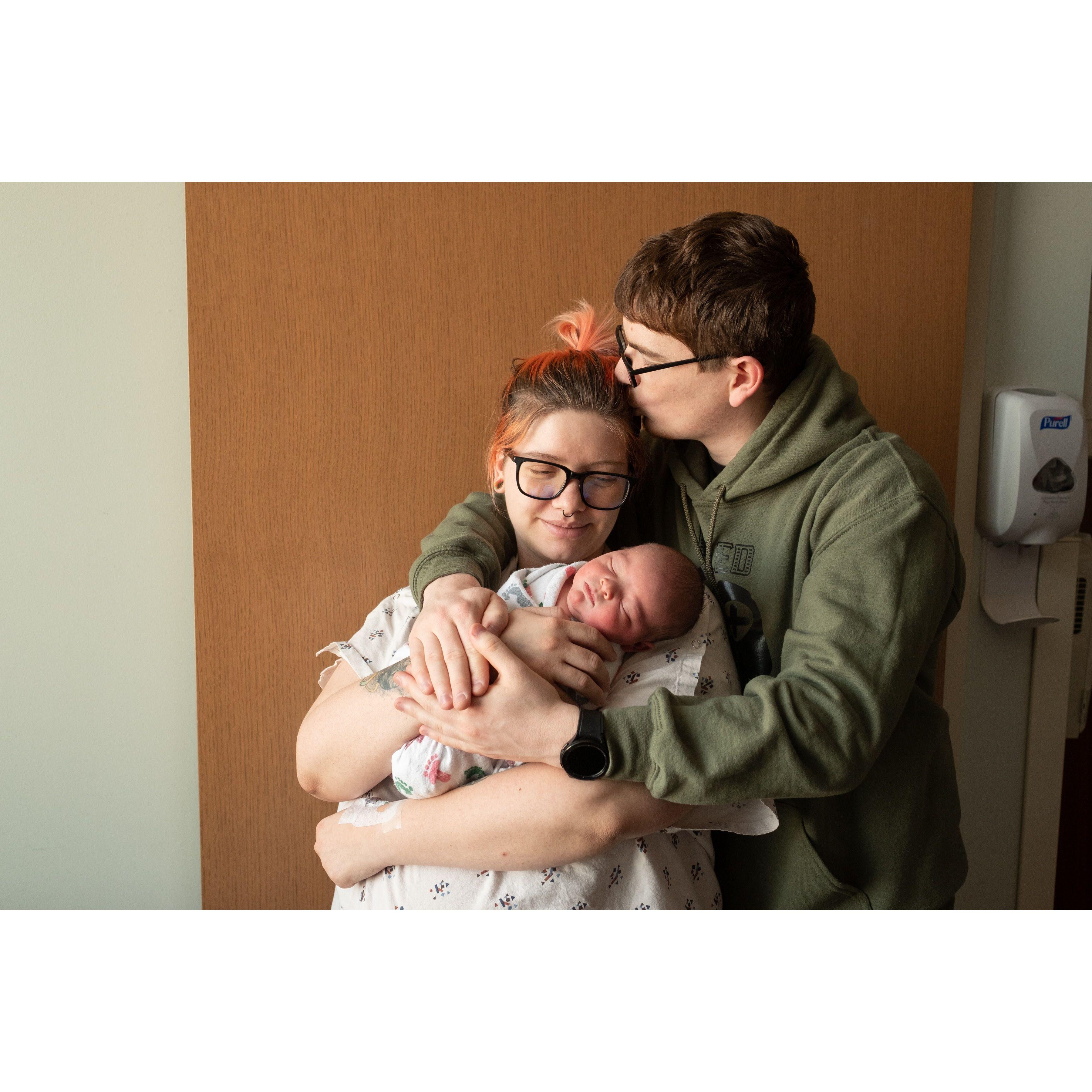 The day after Finn was born!