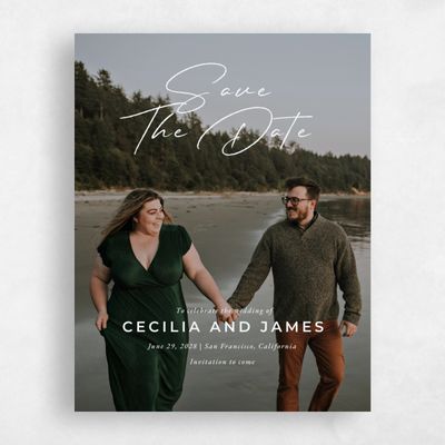 Blue Destination Wedding Save the Date - Seaview Photo