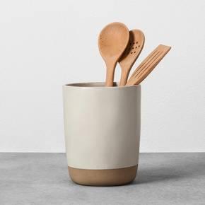 Product description page - Stoneware Utensil Holder - Cream - Hearth & Hand™ with Magnolia