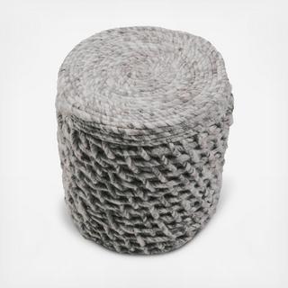 Woven Wool Pouf