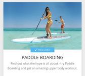 Paddleboarding included