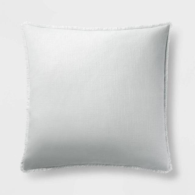 Euro Heavyweight Linen Blend Pillow Sham Light Gray - Casaluna™