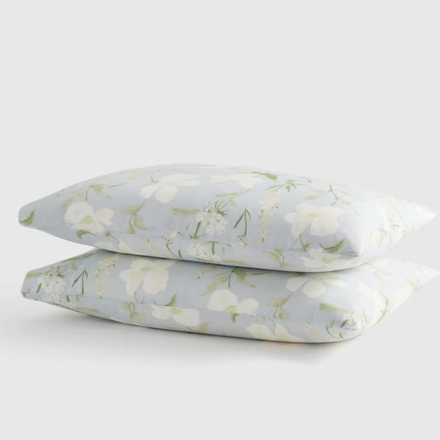 Blue Garden - Percale Pillowcase Set - Standard
