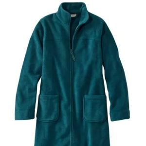 Women's Winter Fleece Robe, Zip-Front Deepest Green