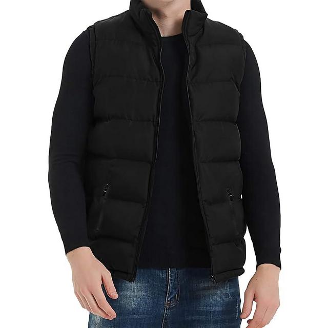 TUVEKE Men's Puffer Vest Water-Resistant winter outdoor Zipper Sleeveless Warm puffey jacket Size M To 3XL(Multicolor)