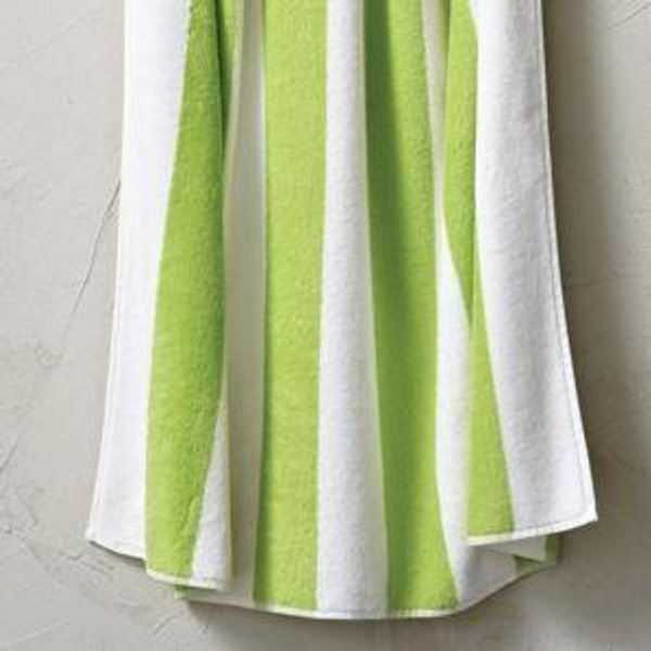Frontgate Resort Cabana Stripe Beach Towel - Turkish Cotton in Citron