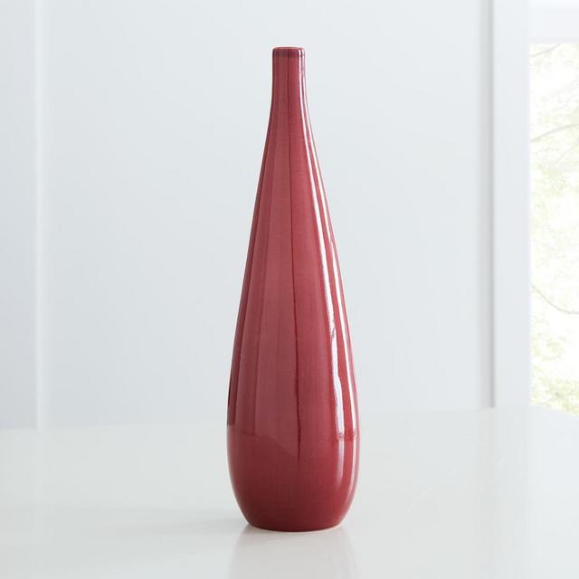 Bright Ceramicist Vase, Tall Teardrop, Currant