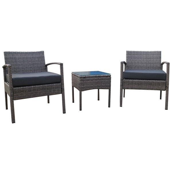3 Piece Lounge Seating Group with Cushions