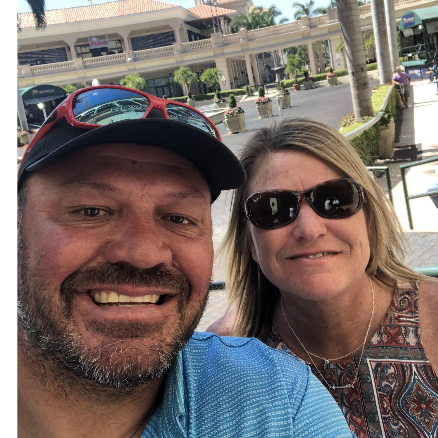 Having fun at Gulf Stream Park in Fort Lauderdale Florida after we first moved to South Florida (oh yes also the day we âran intoâ Big Papi)