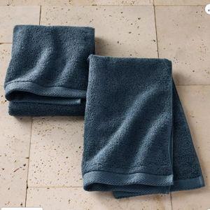2pk Organic Hand Towel - Casaluna™ : Dark Mineral Blue
