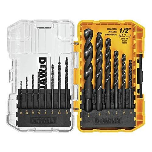 DEWALT DWA1184 14Piece Set Black Oxide Coated HSS Twist Drill Bit Set