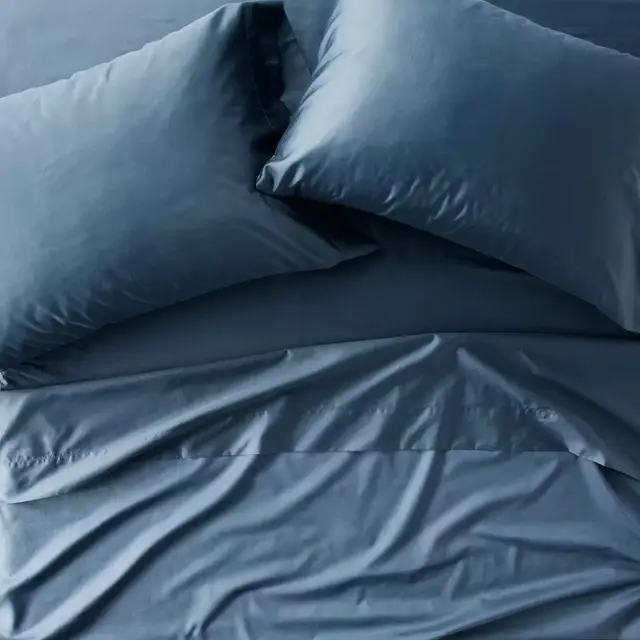 Queen 600 Thread Count Sateen Sheet Set Dark Mineral Blue - Casaluna™