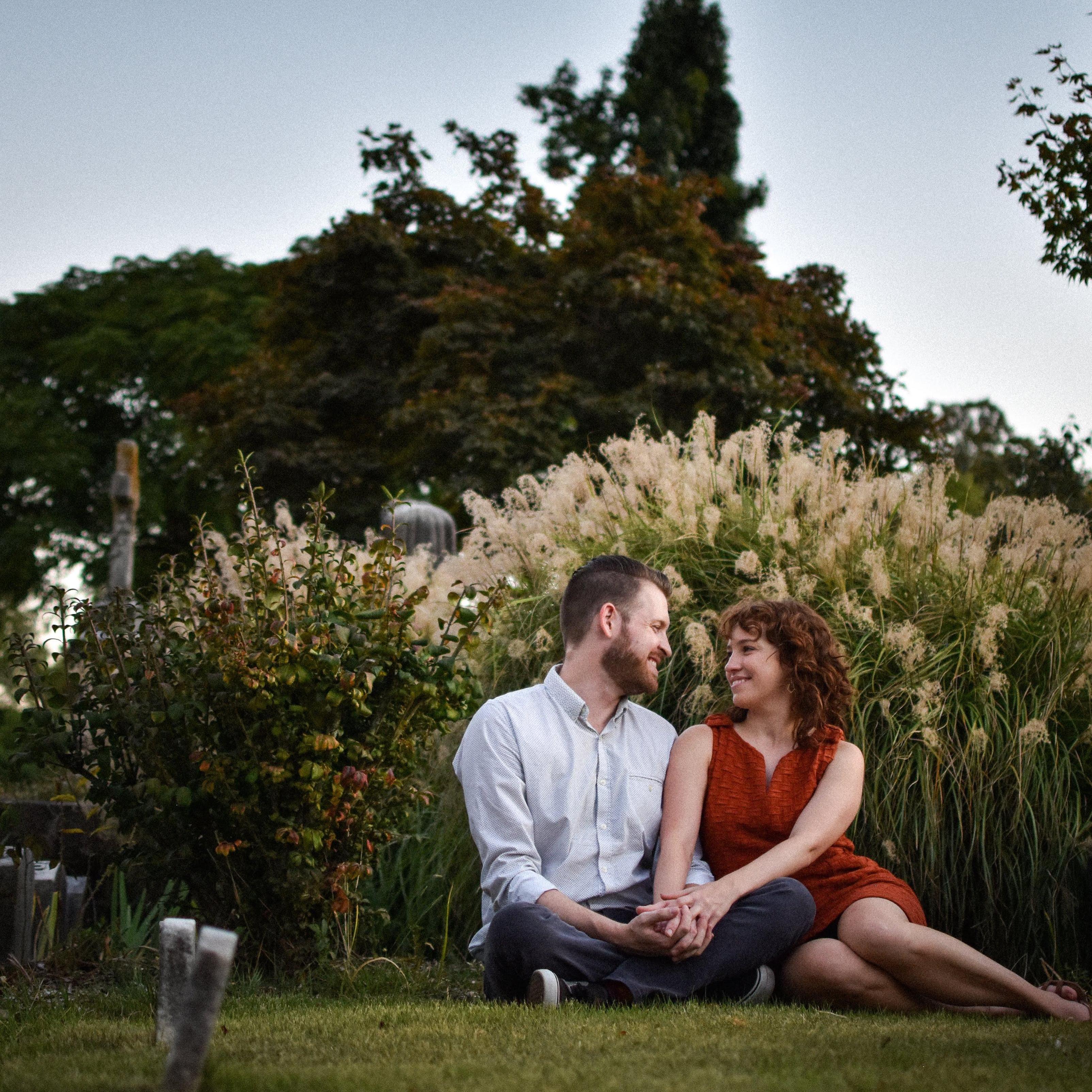 Cheesin' in Oakland Cemetery. Photo credit to our fantastic photographer friend, Angela Sun!