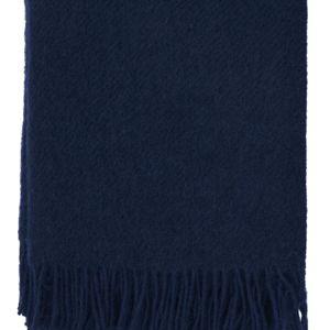 Navy Brushed Gotland Wool Throw