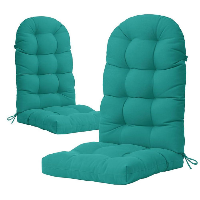 YEFU Adirondack Chair Cushion, Rocking Chair Cushions high Back, Thickened Patio Chair pad for Indoor and Outdoor, 49x20x4.7 inch, Teal, 2-Pack