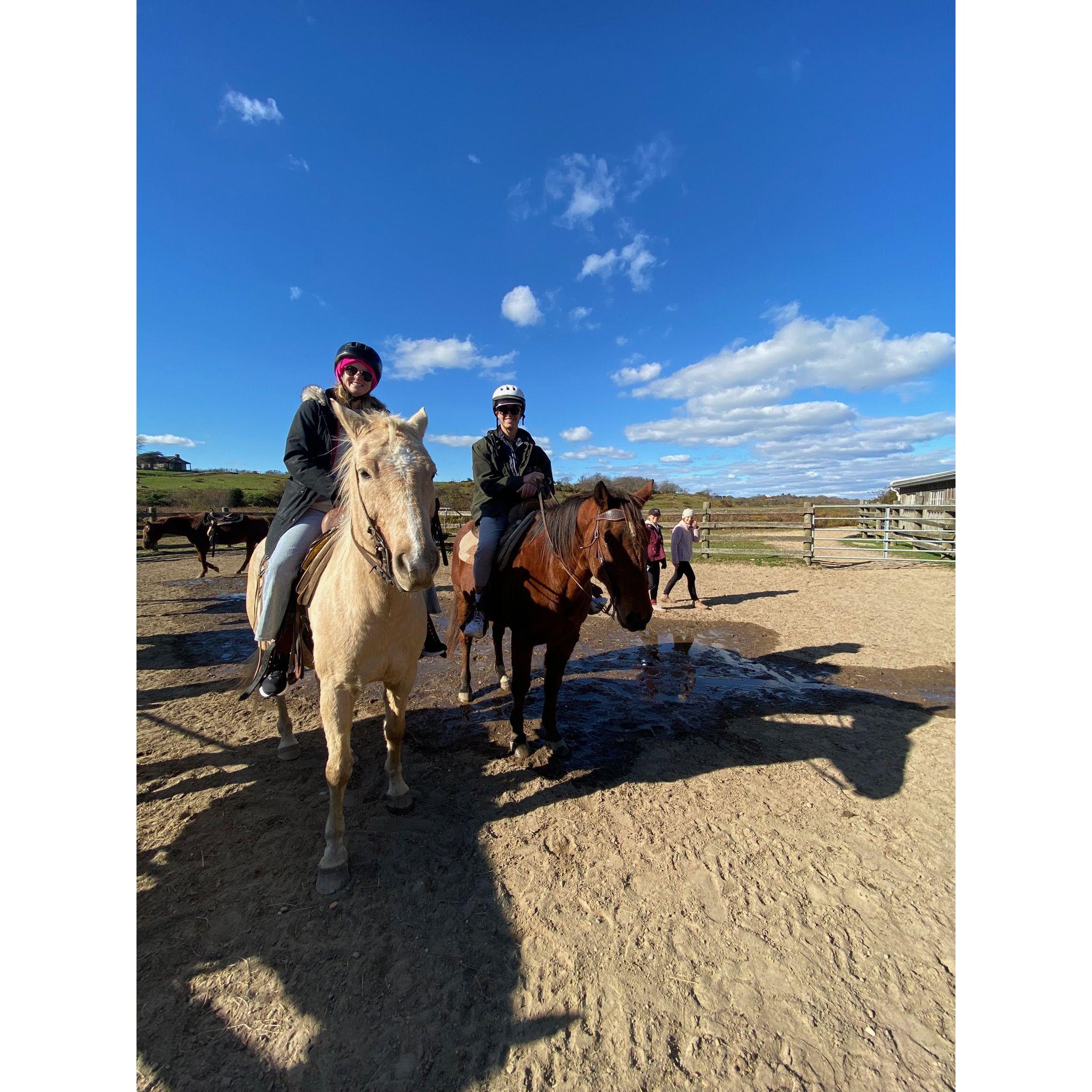 Horseback riding in Montauk