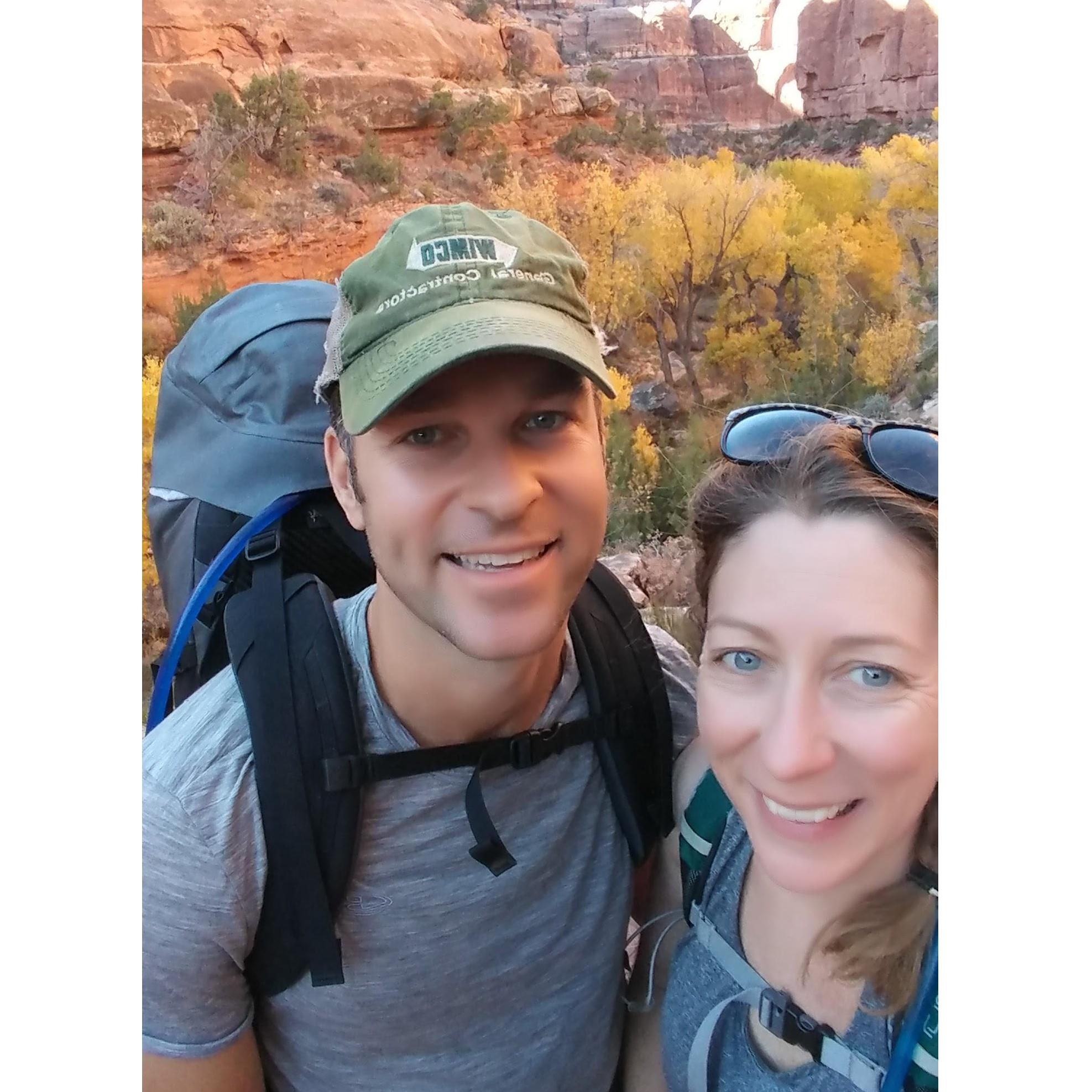 Backpacking Fish and Owl Creek in Cedar Mesa, Utah.