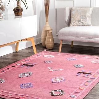 Handmade Pictographs Ivey Tassel Rug