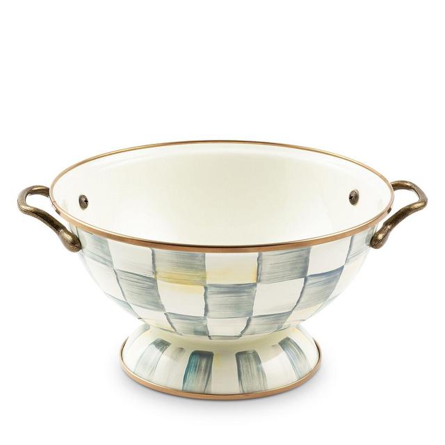 Mackenzie-Childs Sterling Check Enameled Bowl