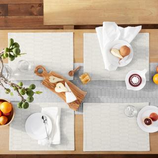 Modern Farmhouse Honeycomb Rectangle Placemat, Set of 4