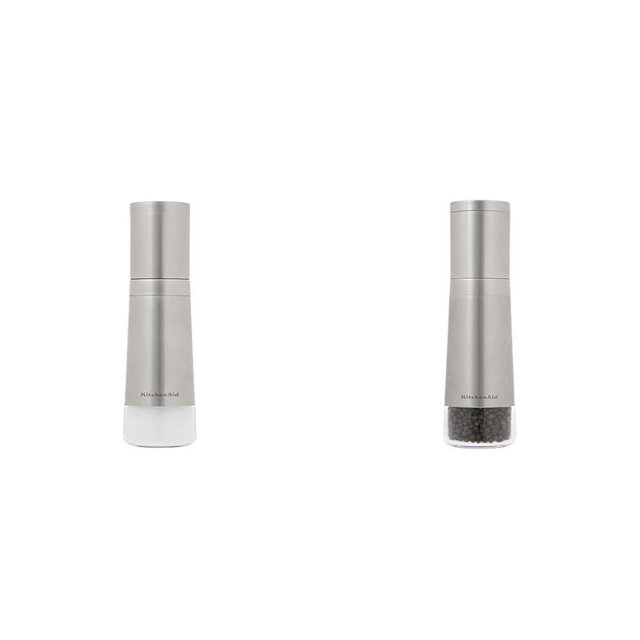 KitchenAid Stainless Steel 8 Inch Salt and Pepper Grinders Bundle