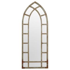 Stone & Beam Modern Arc Metal Frame Mirror, 46.25" H, Silver Finish