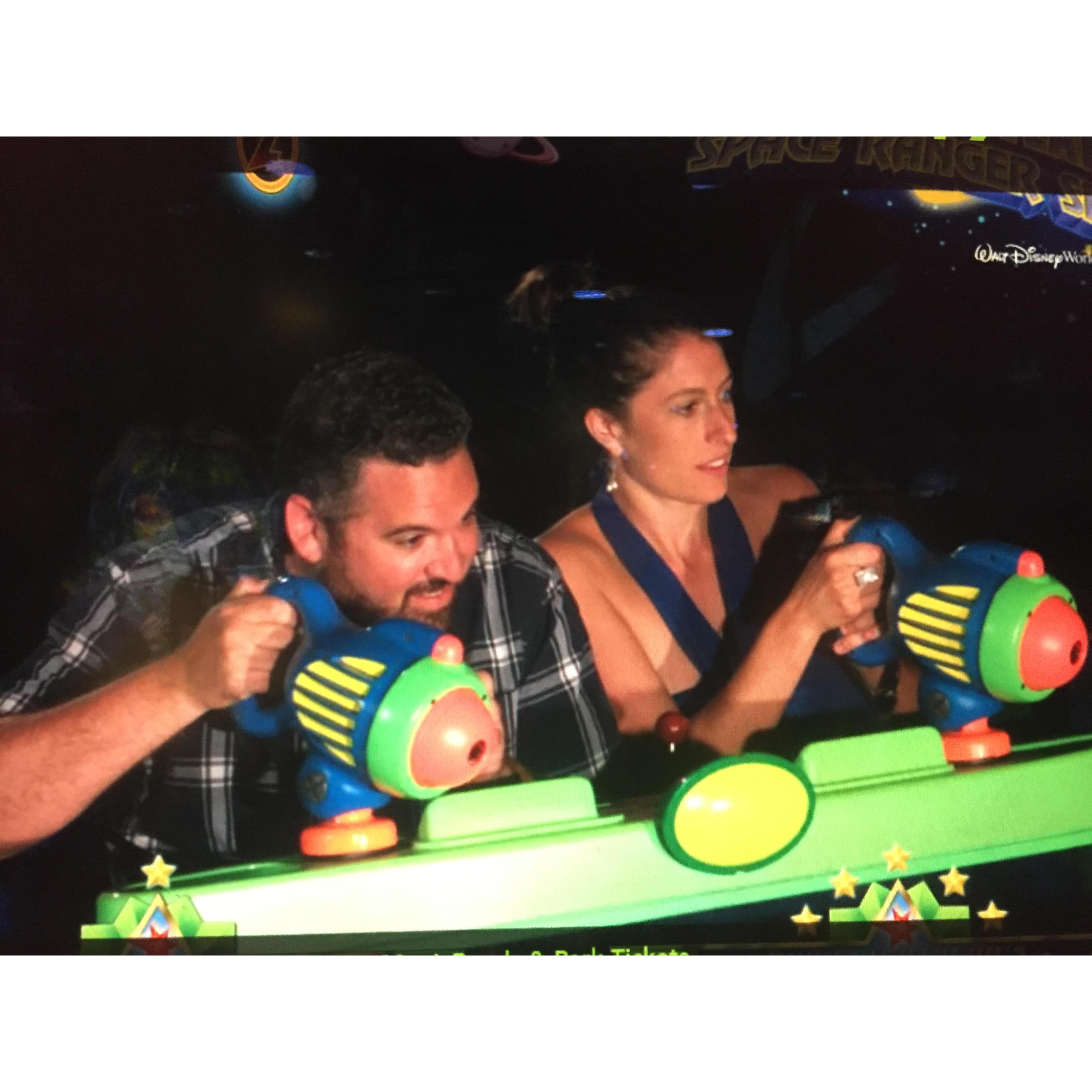 Saving the world in Tomorrowland at Disney World.