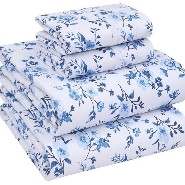RUVANTI 100% Cotton Sheets for King Size Bed - Crispy Cooling Percale Sheets - Breathable & Durable King Sheet Set - 16 Inches Deep Pocket Sheets - Annual - 4 Pieces