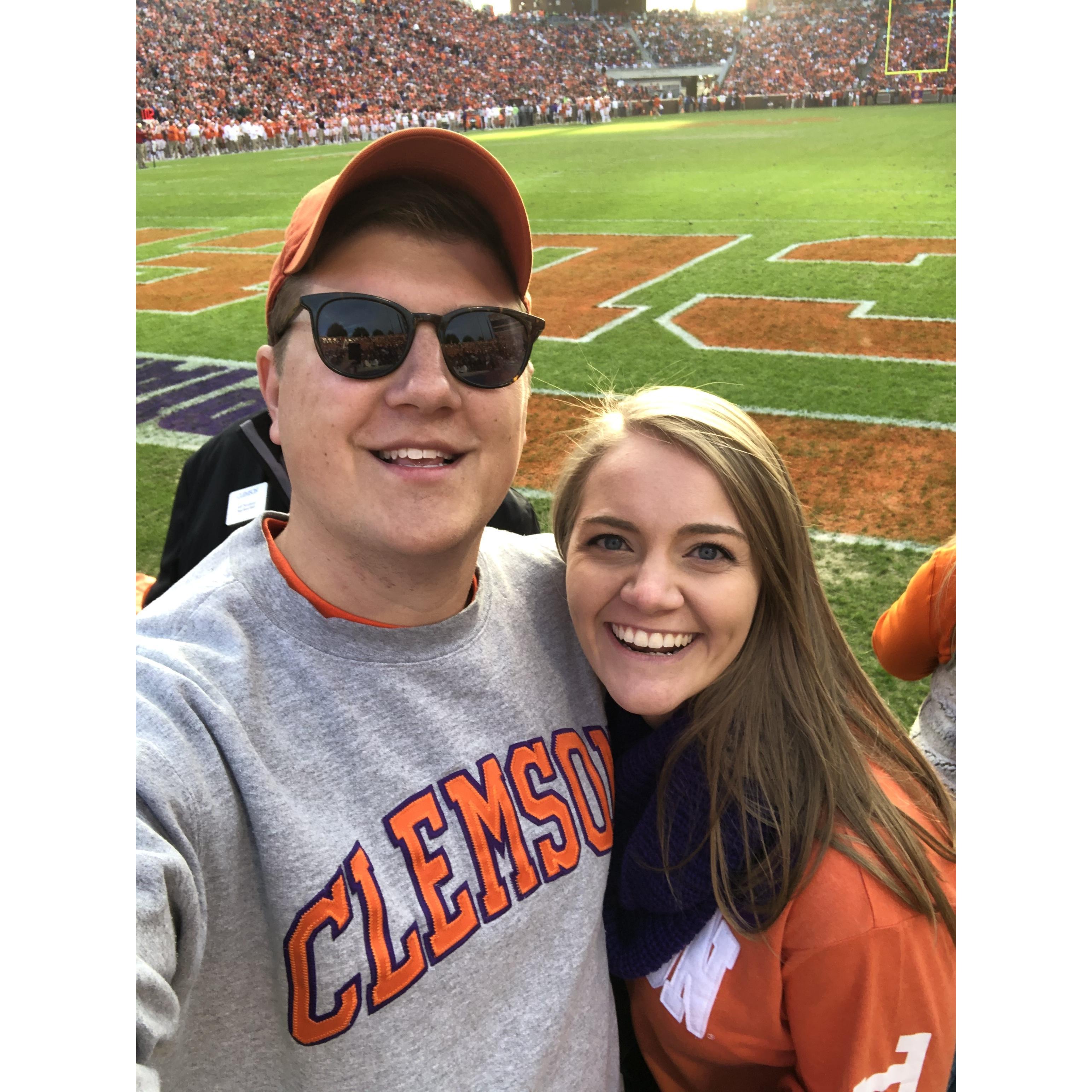 Field level tickets for a Clemson game!
