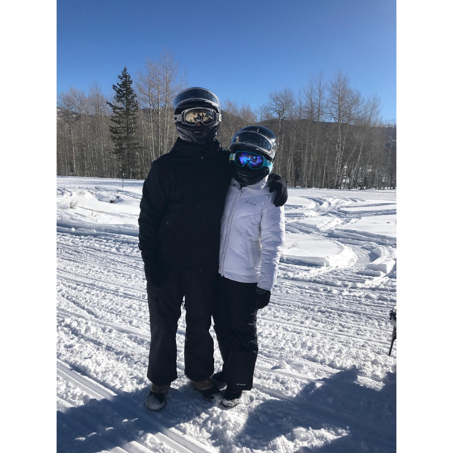 First and only time snowmobiling. Christmas 2017