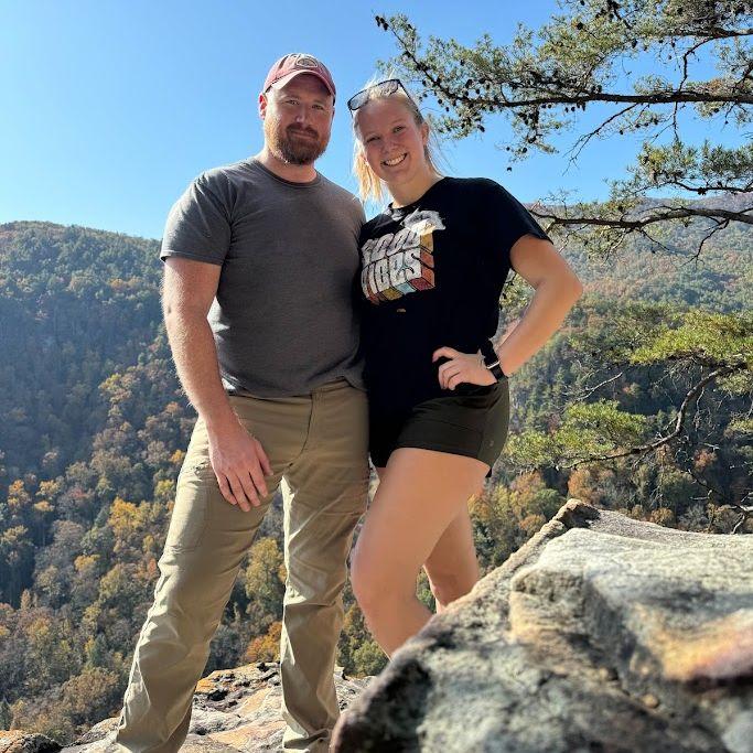 We started dating shortly after this hike in Tennessee.