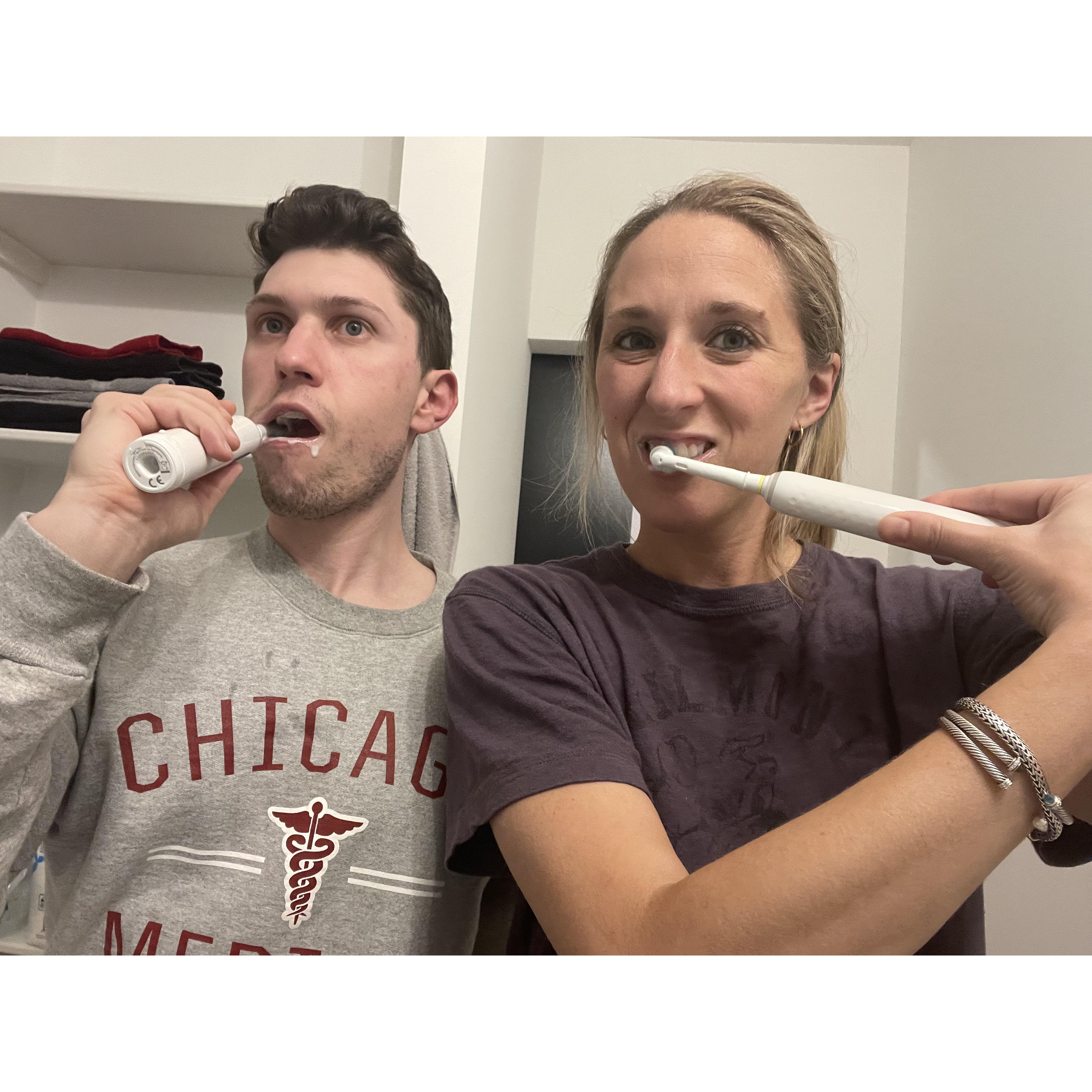 Our first electric toothbrushes from Costco together