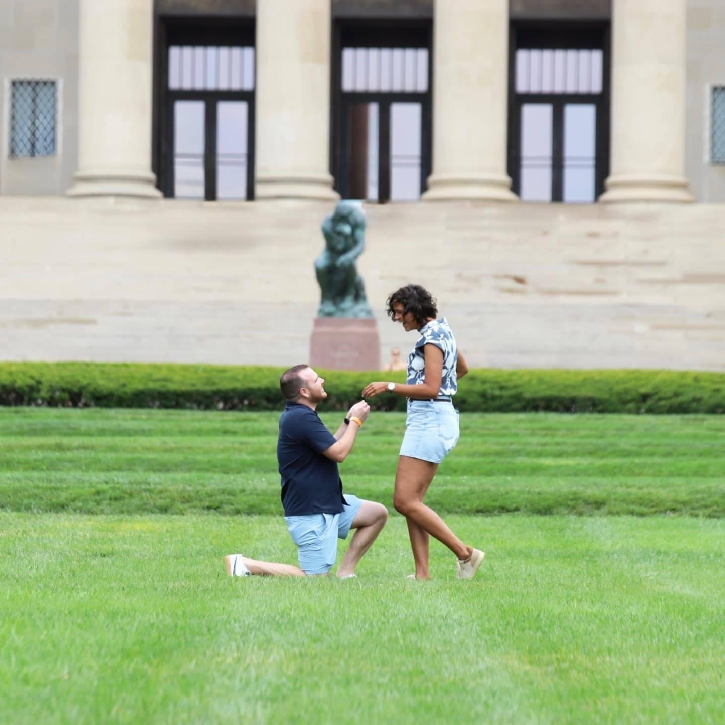 Proposal on the lawn of the Nelson 7/19/25