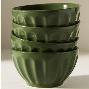 The Latte Stoneware Cereal Bowls, Set of 4: Amelie Edition