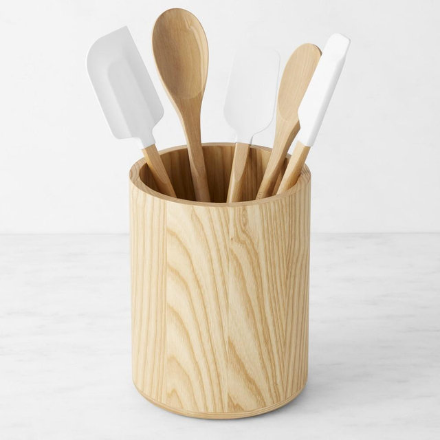 Hold Everything Large Utensil Holder, Ashwood
