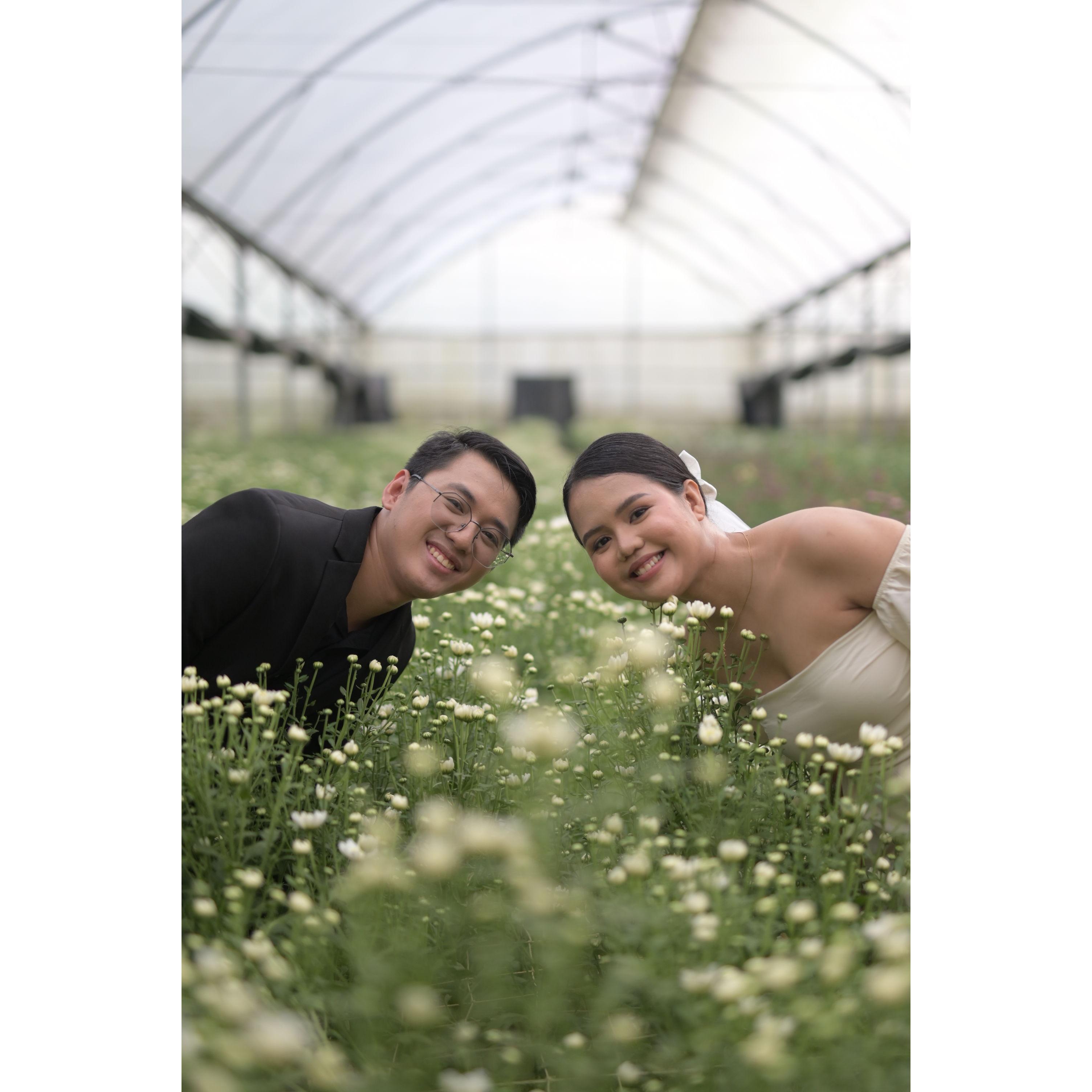 Our smiles are like we've won a contest