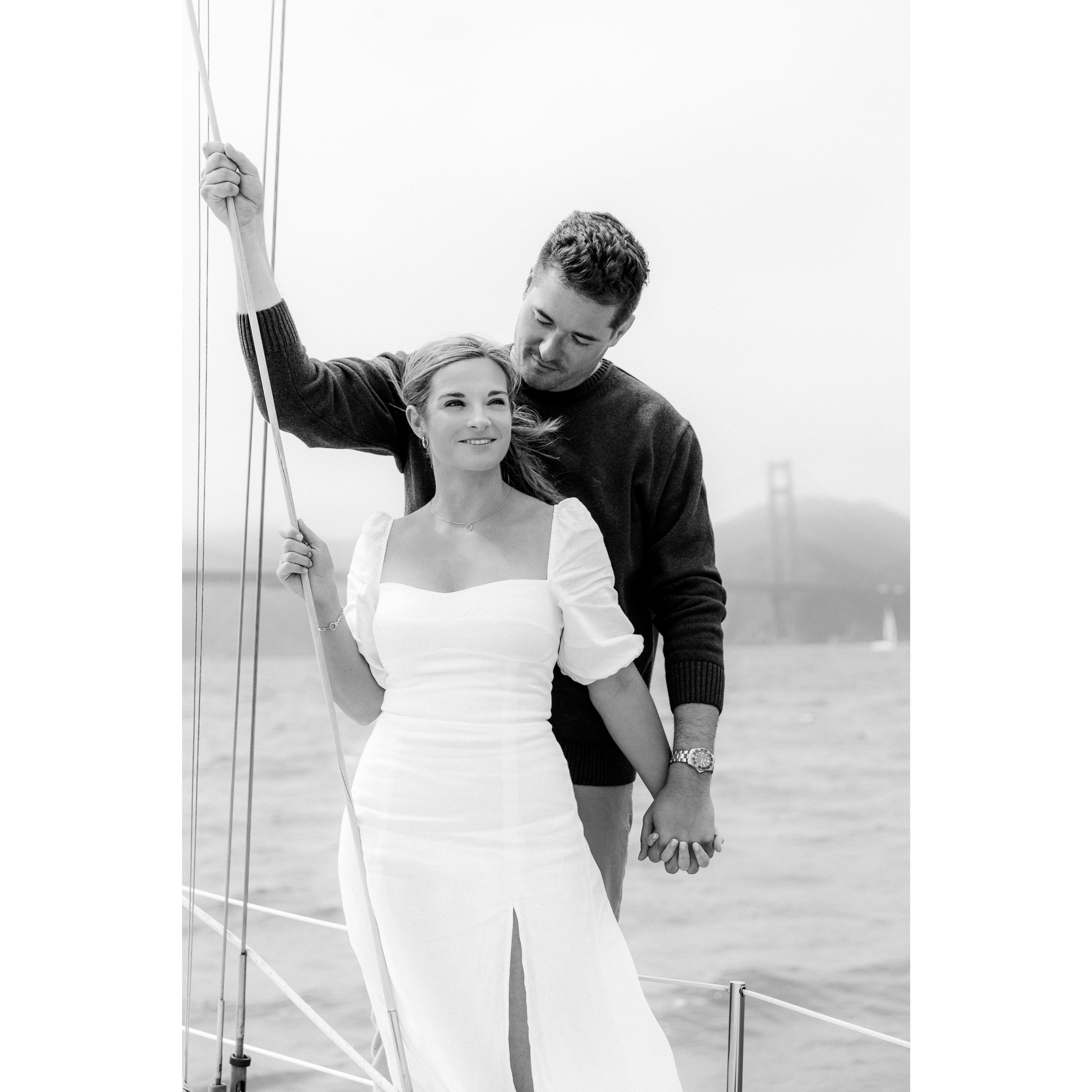 Engagement Photos - sailing the bay. (Taken: August 2021 / Photography: Mashaida)