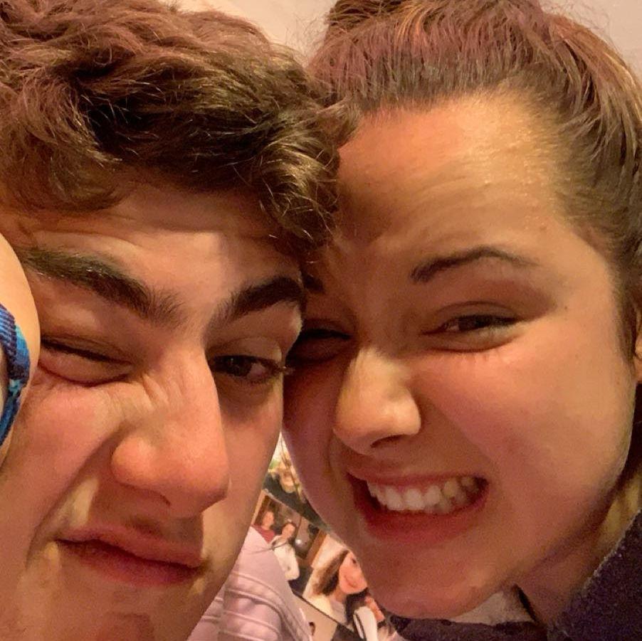 We could never take serious photos together..
